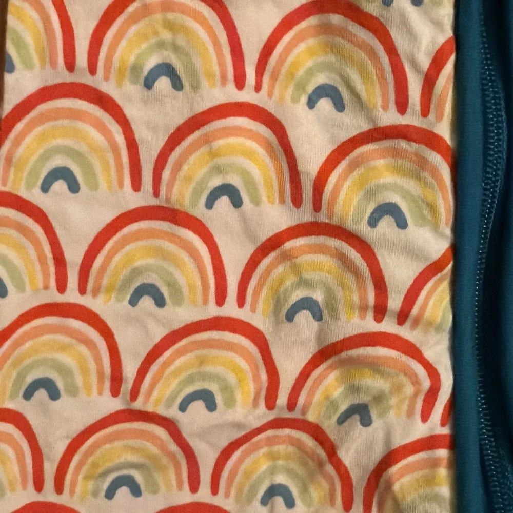Little Sleepies Baby Girls/boys 0-3 Months Rainbow Footed Sleeper Pajamas EUC